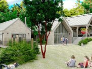 Mestské lesy - infocentrum Kamzík - 06/2022 Maľovanie objektov eko-centra