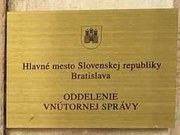 Oddelenie vnútornej správy Bratislava