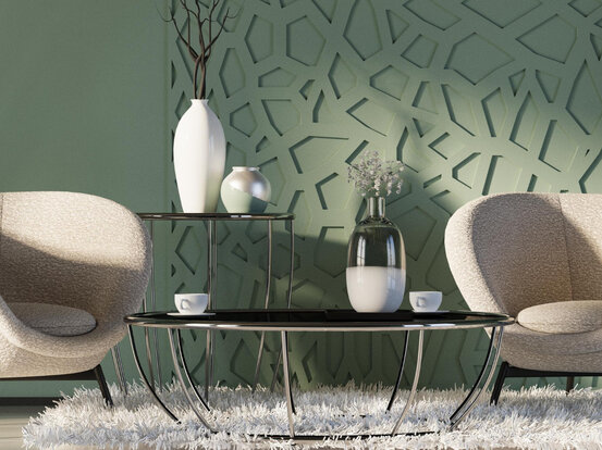 Trendy farby maľovania stien - calming green